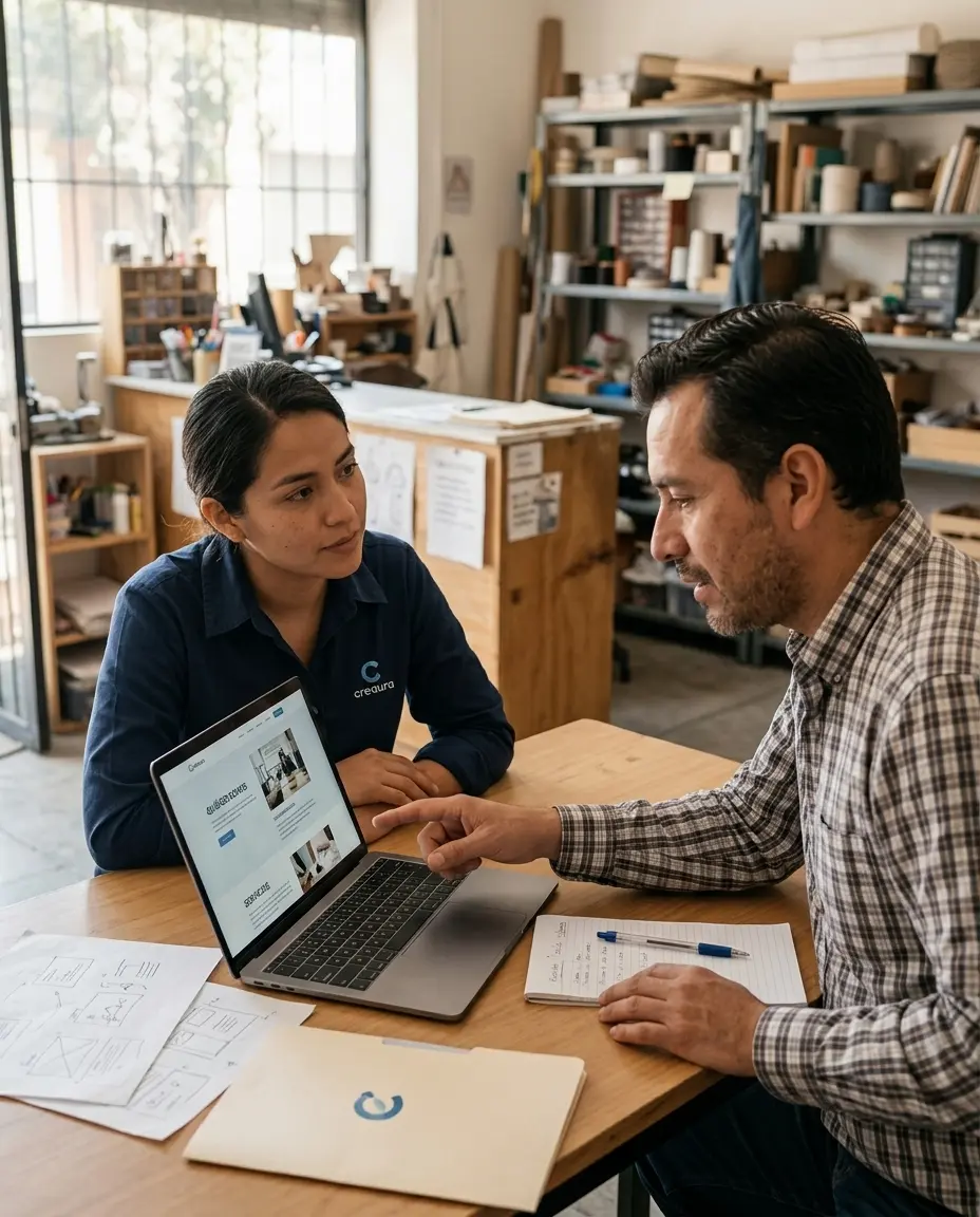 Sobre CREAURA, agencia de diseño web para pequeñas empresas